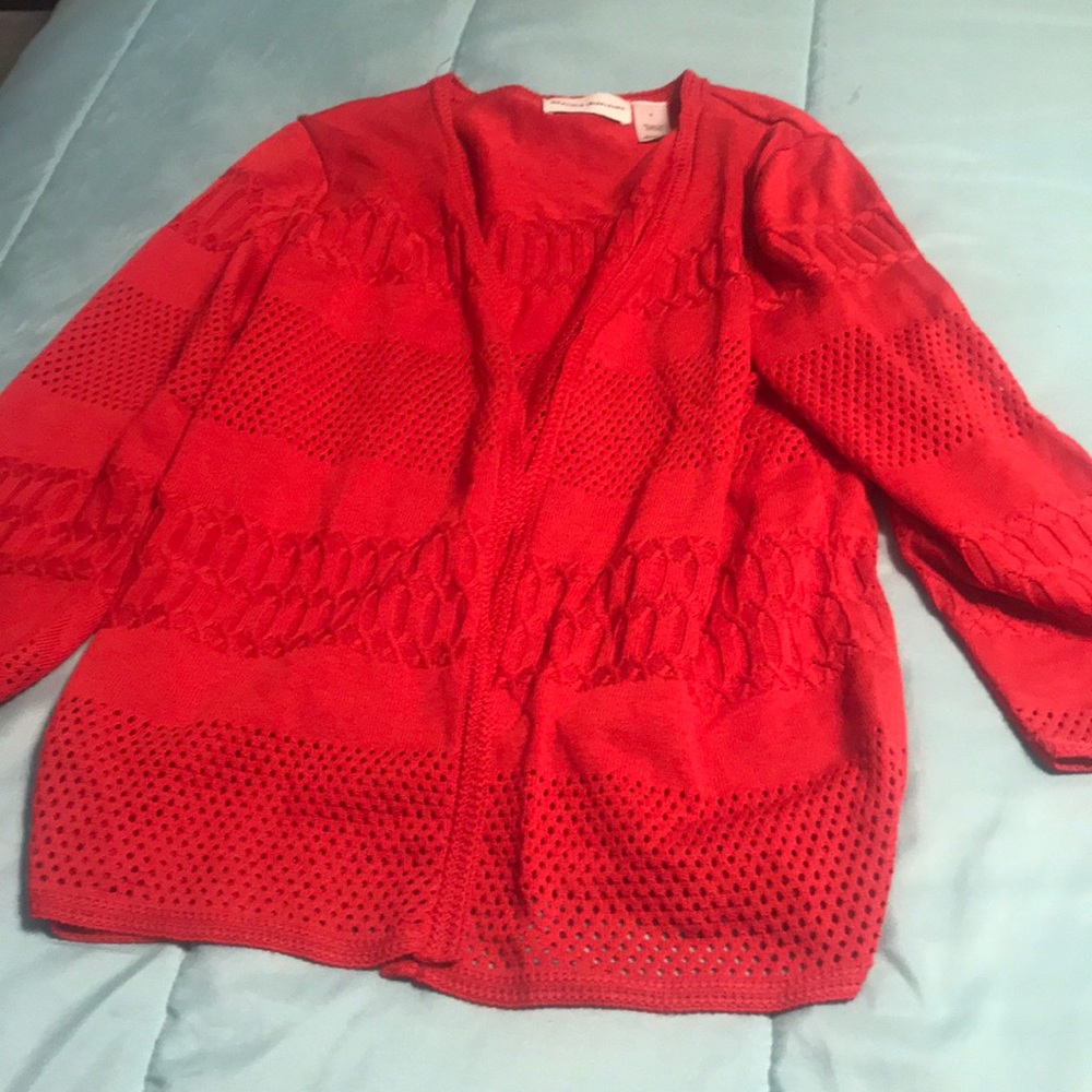 Open textured cardigan